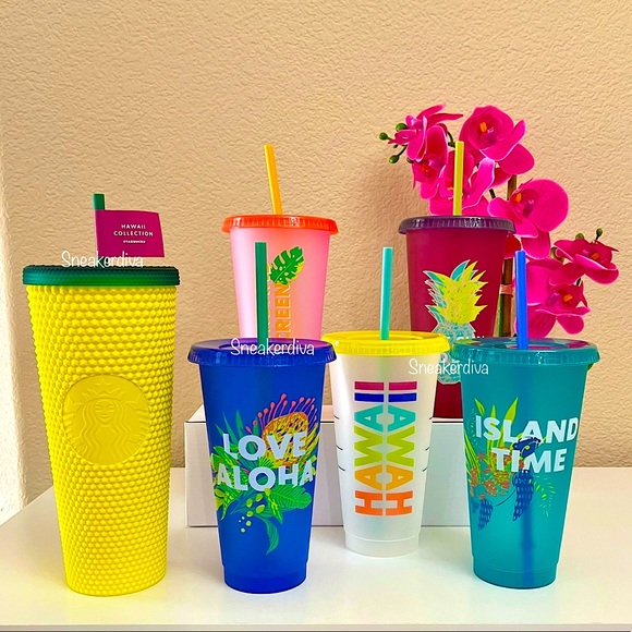 Starbucks🍍pineapple/Hawaii Aloha🌴🌺cold cups set